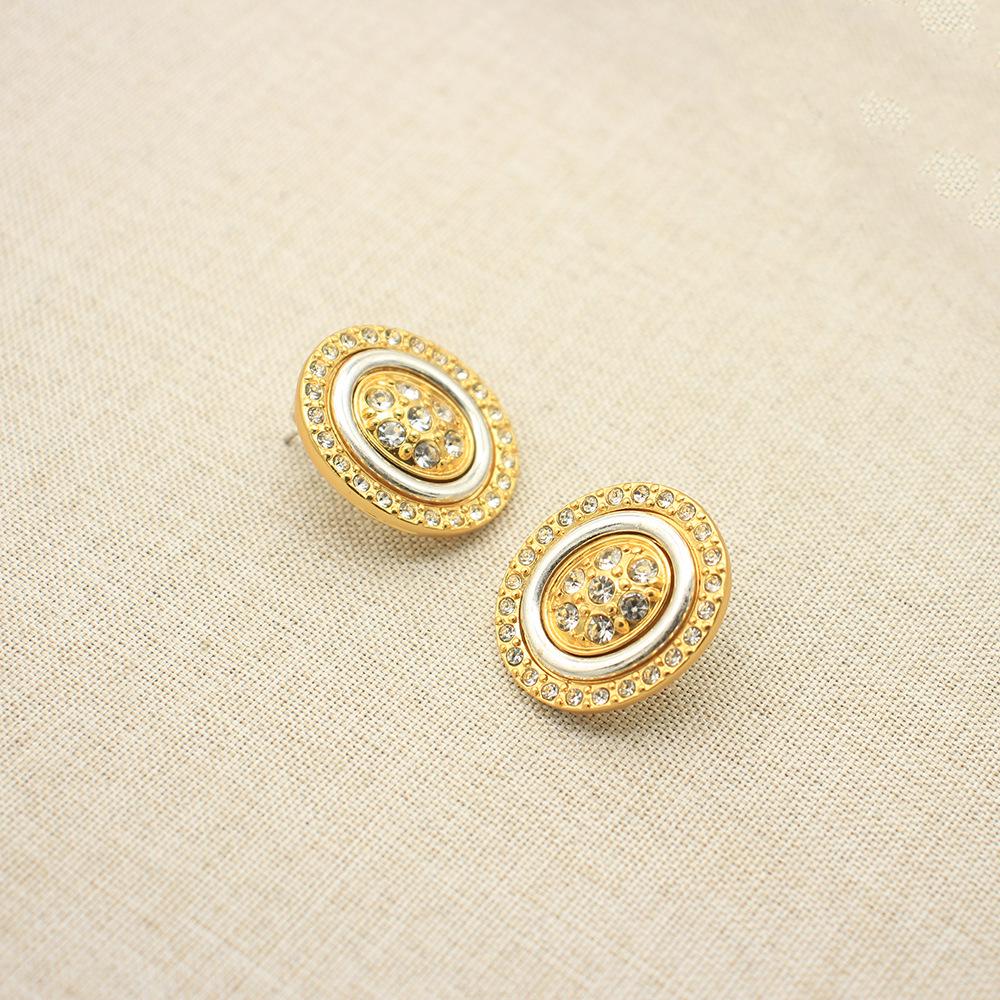 Винтажные серьги-пусеты из серебра 925 пробы в стиле ретро-роскоши: Европейско-американское осенне-зимнее издание