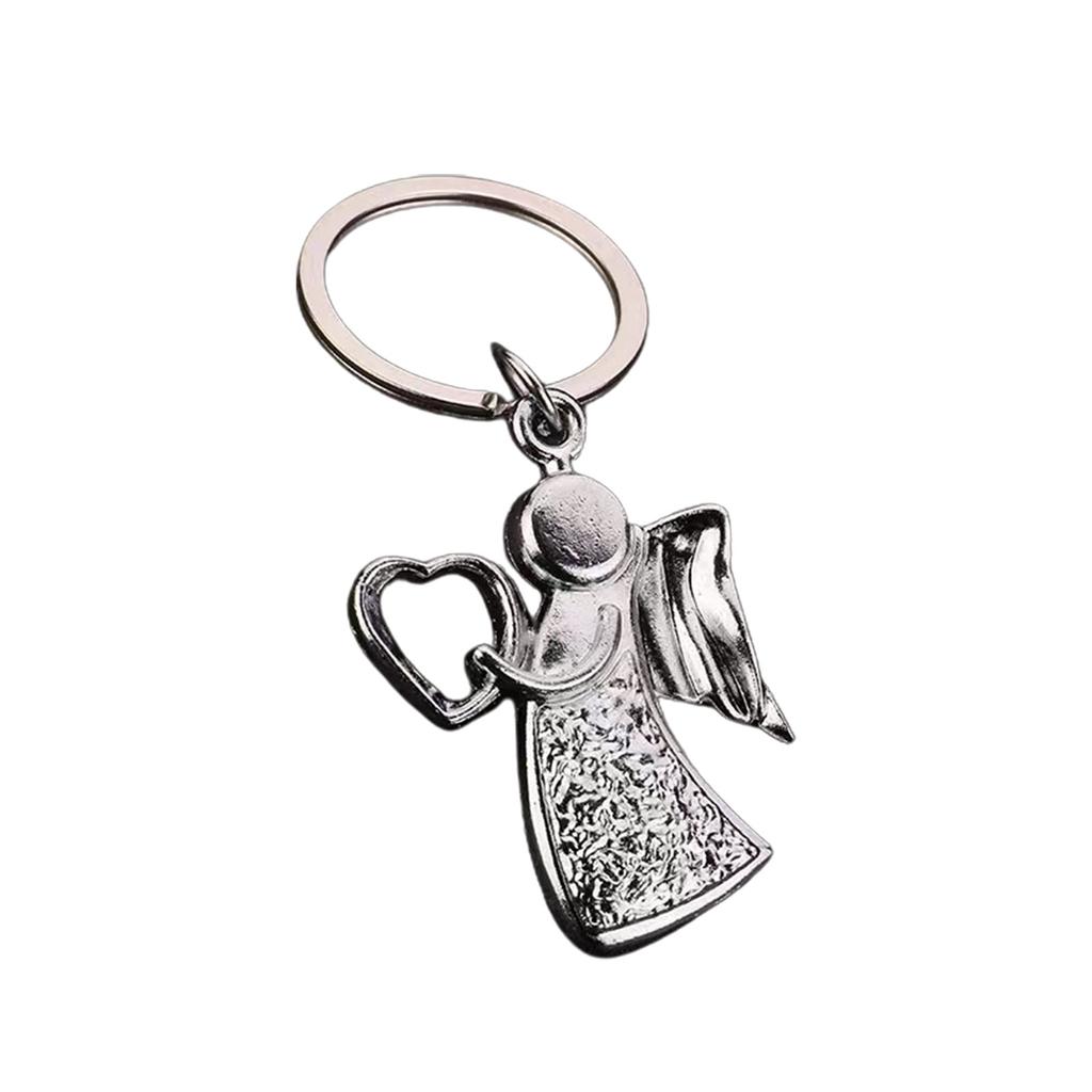 Брелок для ключей с подвеской в виде крыла школьного портфеля, освященный металлический милый ангел-шарм для мальчиков и девочек, торговый автомат