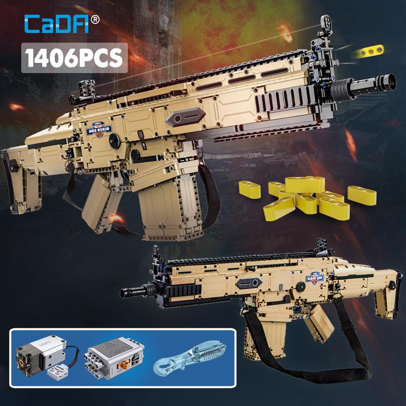 Cada 1:1 SWAT Военное оружие WW2, модели штурмовых винтовок, строительные блоки, городская полиция, техническая совместимость для пистолетов, кирпичей, игрушек