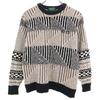 KENZO GOLF 90s Made In Japan Old Geometric Pattern Long Sleeve Sweater Women Used
