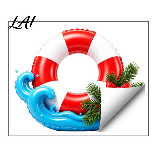 DIY Festive Window Murals Tropical Christmas Static Stickers for Glass Doors And Windows Waterproof PVC Versatile Party Supplies Seaside Holiday