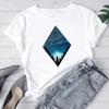 (Asian Size) Women Print Tee Beach Trend Sweet 90s Cute Top Fashion T Shirt Woman Female Clothing Short Sleeve Graphic T-shirts