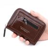 Мужской кошелек-держатель для кредитных карт с RFID-блокировкой, Застежка-молния, Чехол для карт из натуральной кожи, Органайзер для карт-гармошка, Кошелек для монет