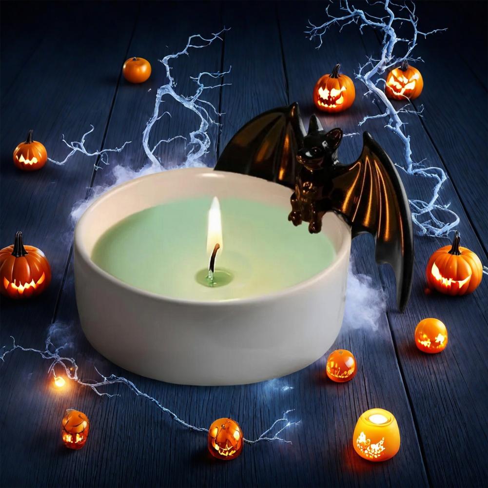 Halloween Candle Stand Spider Candle Holder Spooky Halloween Resin Candle Holder with Ghost Spider Candlestick Holder Spooky Dec