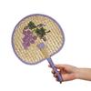 Retro Hand-Woven Fan Chinese Style Hand Cranked Fan Compact Hand Braided Fan  Photo Prop