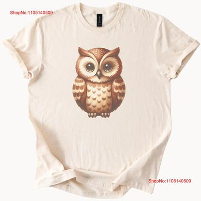 Cute Owl T Shirt Adorable Woodland Animal Bird Lover Vintage Comfortable Stretched Designer Clothes Casual Slightly