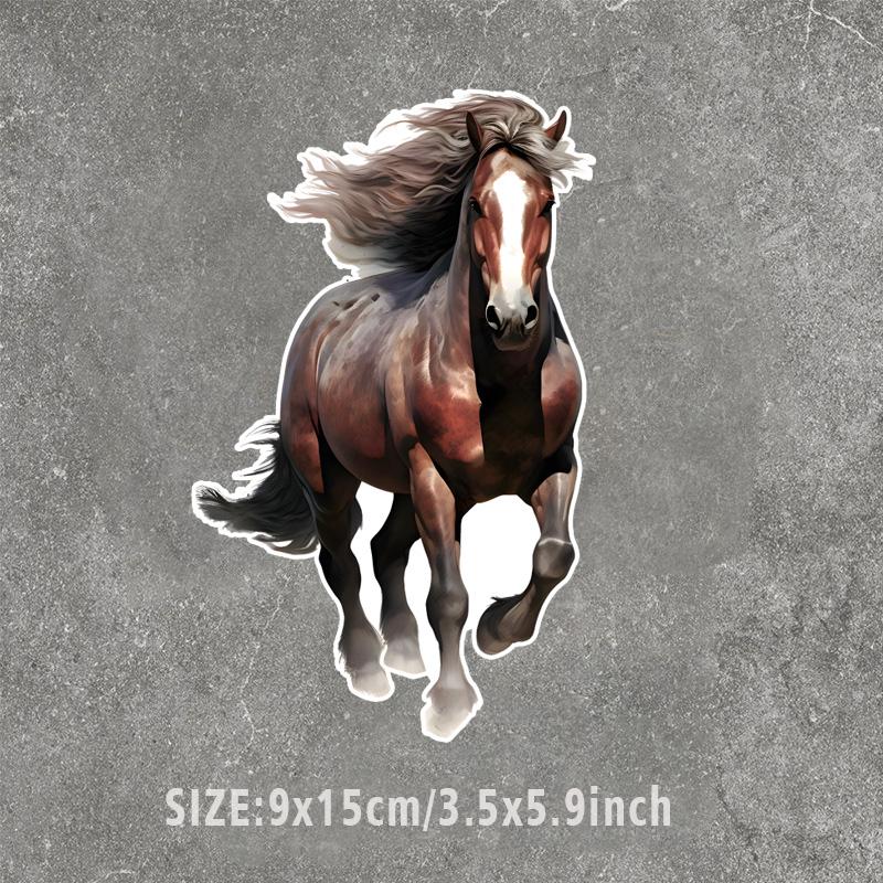 Наклейки на бампер автомобиля с изображением бегущей лошади для автомобиля, грузовика, фургона, модные наклейки, виниловые наклейки