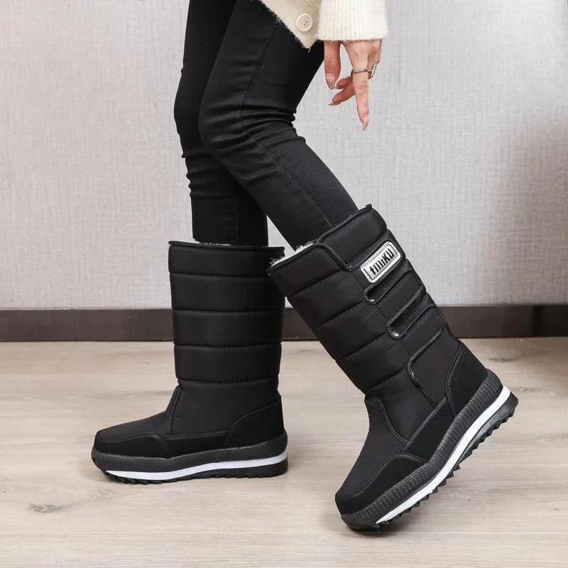 Высокие зимние ботинки для мужчин, теплая, устойчивая к холоду зимняя обувь для мужчин, противоскользящая, меховая, толстая, плюшевая, модная, качественная, брендовая, хлопковая обувь для работы