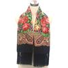 1 Pcs Fashion Big Size Square Scarf Cotton Long Tassel Print Scarf In Spring Winter Shawl For Women Floural