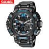 Military Watch Sport Waterproof 50M Stopwatch Analog Digital Wristwatches Week Display Alarm Clock 8053 Digital Watches Mens