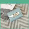 Color Simple Blocked Gold Bow Decoration For Women Casual Coin Purse Daily For