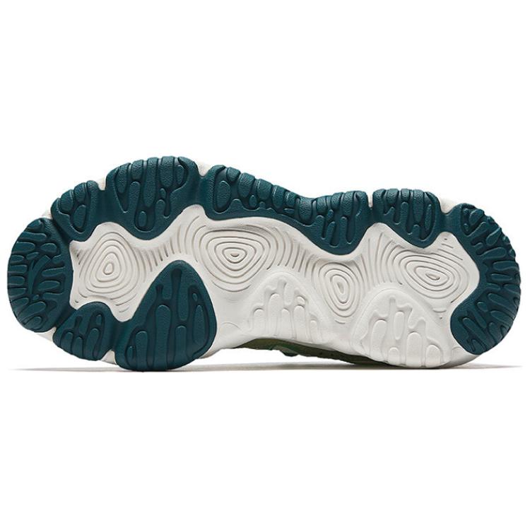 Anta Lifestyle Series Flowing Fire Versatile Trendy Non-Slip Wear-Resistant Low-Top Casual Shoes Women Sneaker White Green 122518853-5