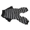 Dog Pajamas Warm Comfortable Stretchy 4 Legs Striped Dog Pajamas for Small Dogs Cats Sleeping XL