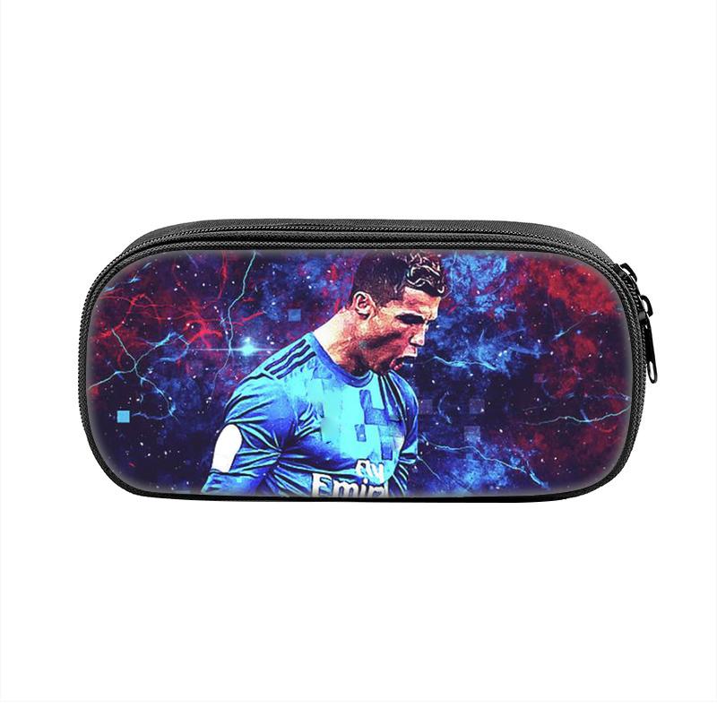 Пенал Ronaldo для мальчиков и девочек Сумка-пенал Футбольная звезда Пенал на молнии для мальчиков и девочек Лучший подарок Женские косметички