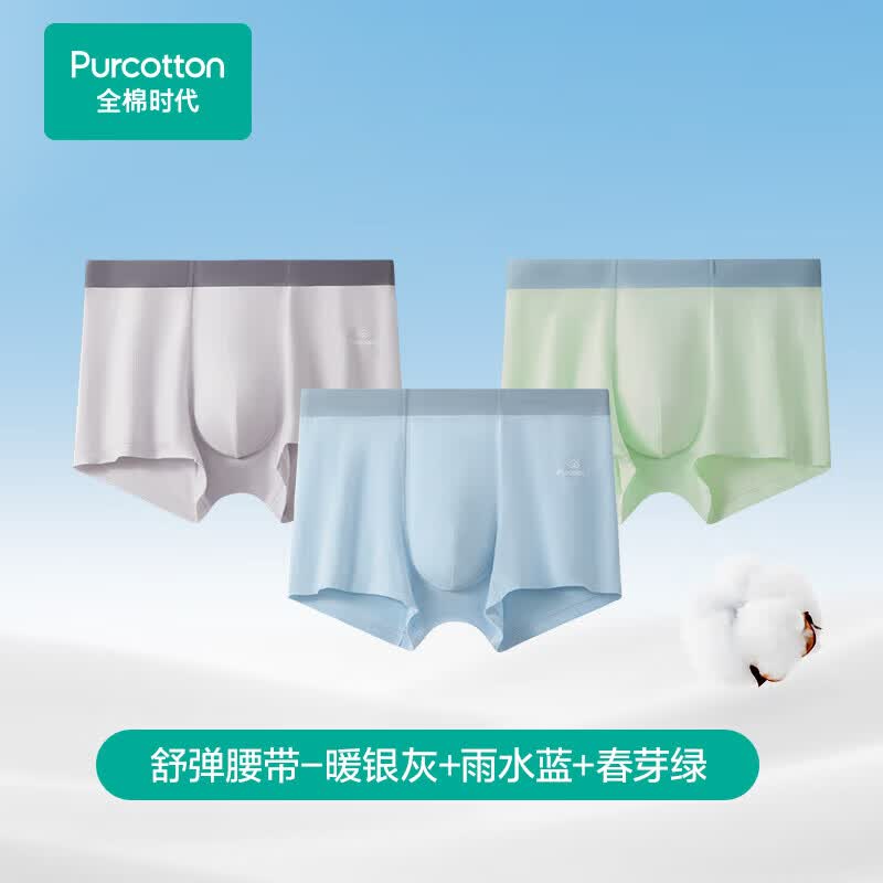 PurCotton Мужские боксеры-брифы из чистого хлопка с охлаждающим эффектом