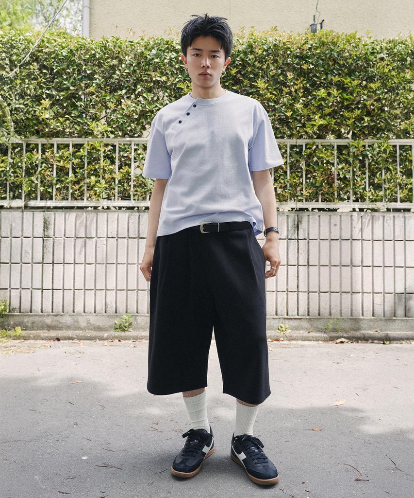 XERO Loop Side Deep One-Tuck Sweat Shorts [Black]