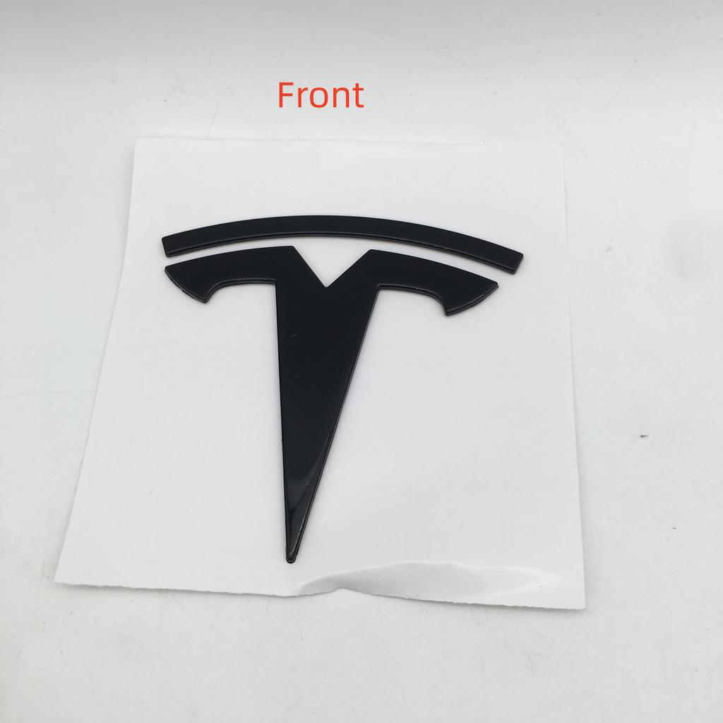 1-3pcs glossy black for Tesla Model3 ModeY car Front Emblem Rear Tail Trunk Steering Wheel Sticker Badge Decal Styling