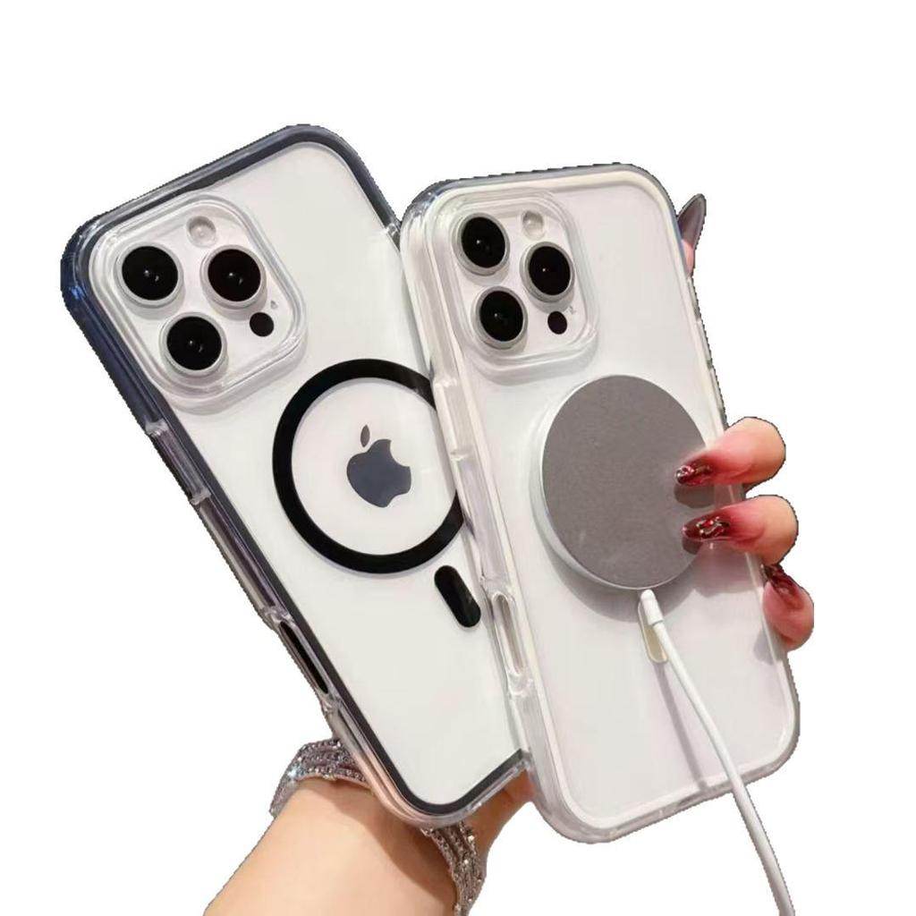 Магнитный защитный чехол-подушка безопасности 2-в-1 для Apple 11-17 Pro Max