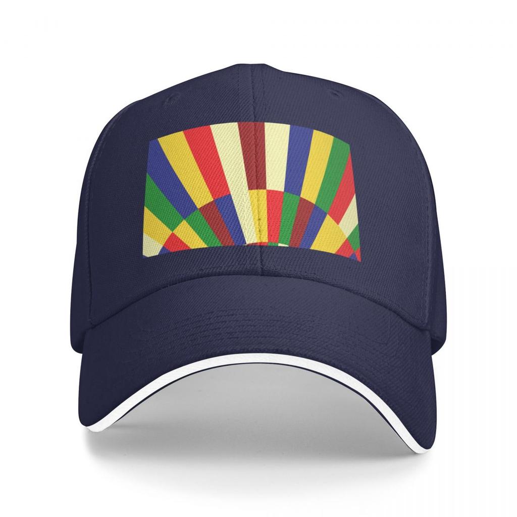 MidCentury 60s 70s Retro Rainbow Sun Baseball Cap Golf Fishing cap Snap Back Hat tea  Womens Beach Outlet Mens