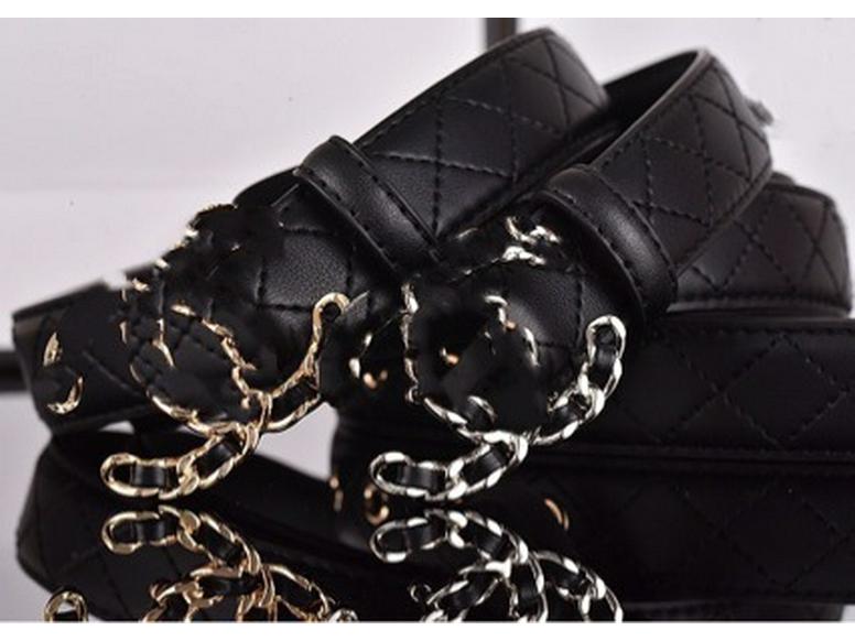 Классический тонкий женский ремень CC - Универсальный модный аксессуар для брюк и юбок