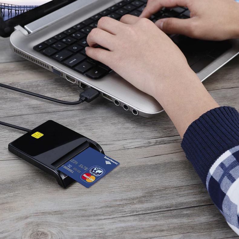 Умный USB-кардридер Type-C для банковских, удостоверяющих личность, SIM, IC, ATM и CAC карт