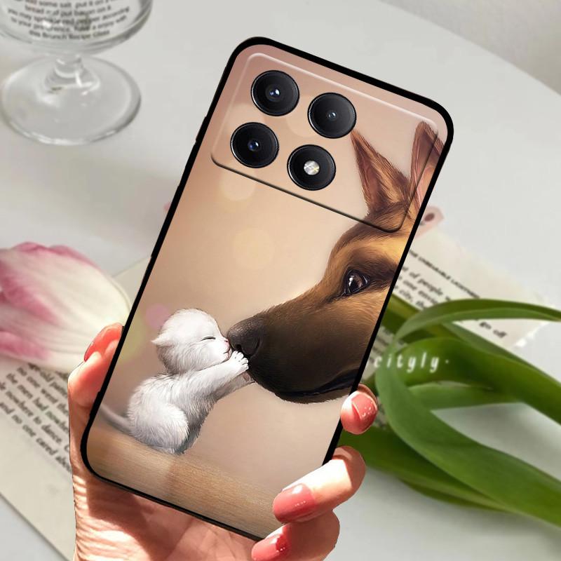 Чехол для POCO X6 Pro 5G Чехол POCOX6 Ударопрочный Мягкий ТПУ Силиконовый Чехол для Телефона Для Xiaomi POCO X6 Pro 5G Capa Мультяшный Матовый Бампер