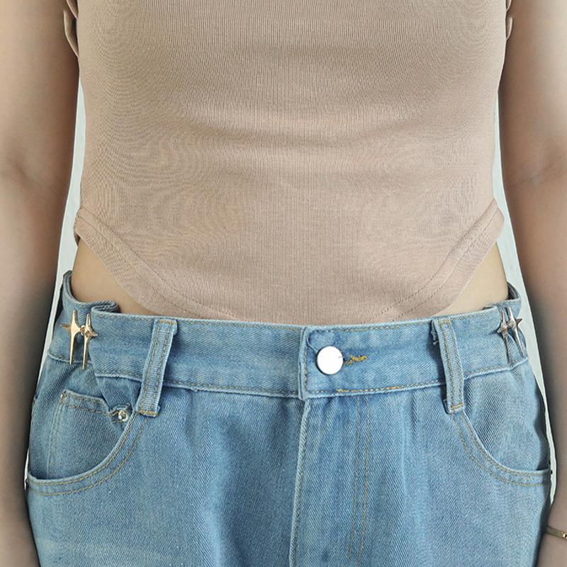 Модная пряжка на талии Cross Star, регулируемые съемные зажимы для брюк, утягивающая талию
