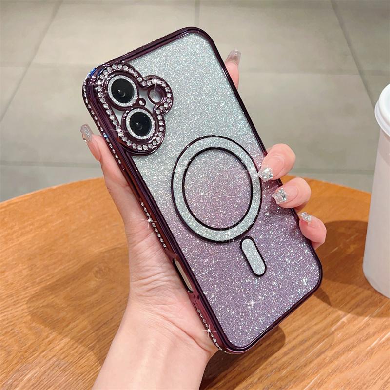 Модный магнитный чехол Bling Diamond для iPhone 16 15 Plus 14 13 Pro Max 12 Чехол Samsung Galaxy A56 A36 A26 A16 A55 A35 A25 A15 A54 A34 S25 S24 Чехлы