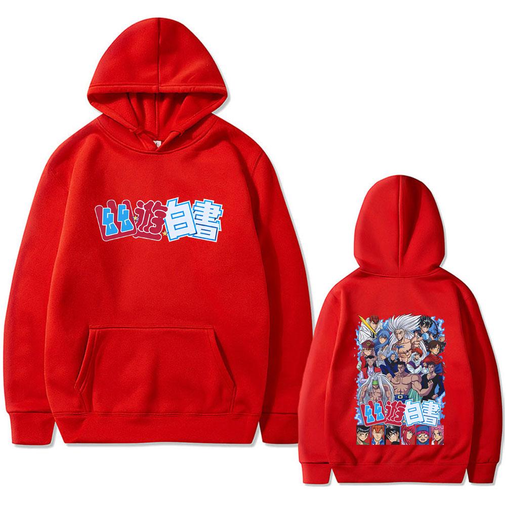 2026 Anime YuYu Hakusho Urameshi Yuusuke Hoodie Men Women Casual Vintage Oversized Sweatshirt Men's 90s Manga Pullover Hoodies