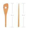 [FSC Certified Product] TAKEMI Bamboo Spatula & Cooking Chopsticks 2-Piece Set, 30cm, Slotted Spatul
