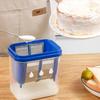 Сито-сетка Японская коробка-сито для йогурта Кубоидная Сине-белая Фильтр для отделения сыворотки с шкалой Греческий йогуртница Сепаратор сыворотки