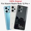 Rear Back Housing Door For Xiaomi Redmi Note 12 Pro+ 5G Glass Battery Cover Back Cover Housing Replacement Parts
