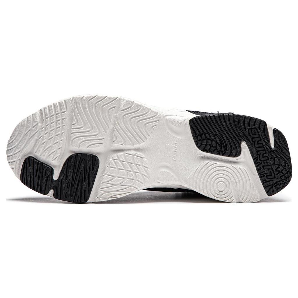 Li-Ning Кроссовки Defender Non-Slip Wear-Resistant Warm Mid-Top Running Shoes Women sneakers Black White AGLT128-1