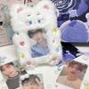 Cartoon Plush Photocard Case Student Card Holder Bag Keychain Star Shape Photo Card Holder Idol Photos Protective Cover