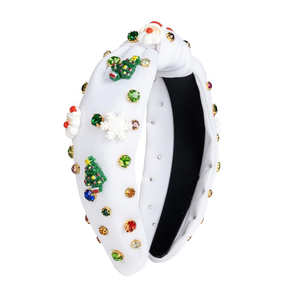 Snowflake Christmas Hairband Bow Santa Claus Doll Headwear Party Cosplay Props Women