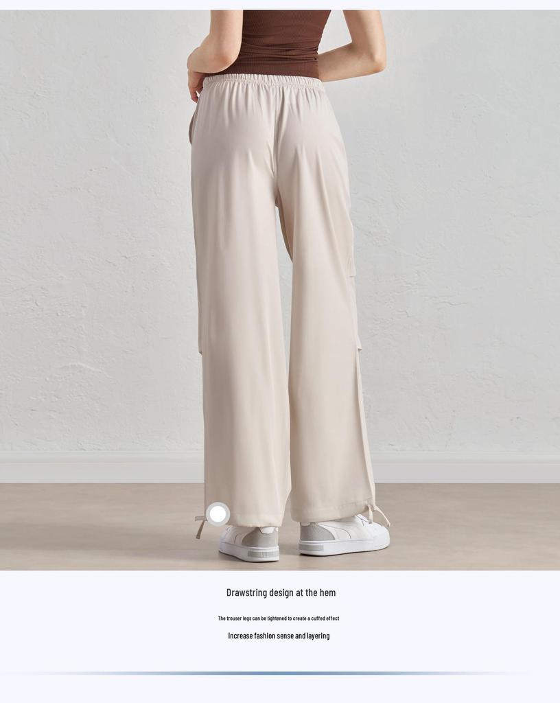 SZ Весенне-летние утягивающие джоггеры с высокой посадкой – Свободные, прямого кроя, солнцезащитные брюки для фитнеса на открытом воздухе