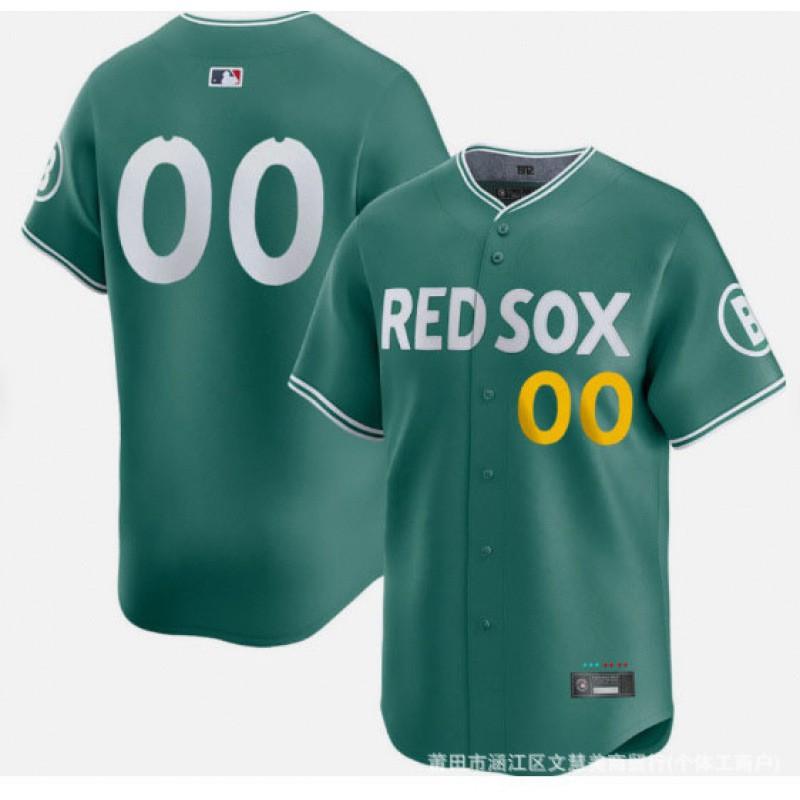 Boston Red Sox Green City Connection Limited Edition Baseball Jersey With Embroidered Numbers 2 11 16 34