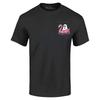Ghost with Pink Flamingo Floatie Pocket T-shirt Halloween Shirt