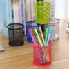 Round/Square Iron Mesh Pen Holder Office Desktop Pencil Stationery Box Case