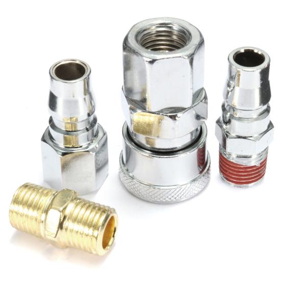 10Pcs 1/4inch Hose Quick Release Air Compressor Connector Coupler Fittings Set