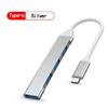 Новый USB 3.0 концентратор, 4 порта USB, высокоскоростной разветвитель Type C 5 Гбит/с для ПК, компьютерные аксессуары, многопортовый ХАБ, 4 порта USB 3.0 2.0