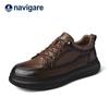 Navikair Men's Lightweight Casual Leather Sneakers
