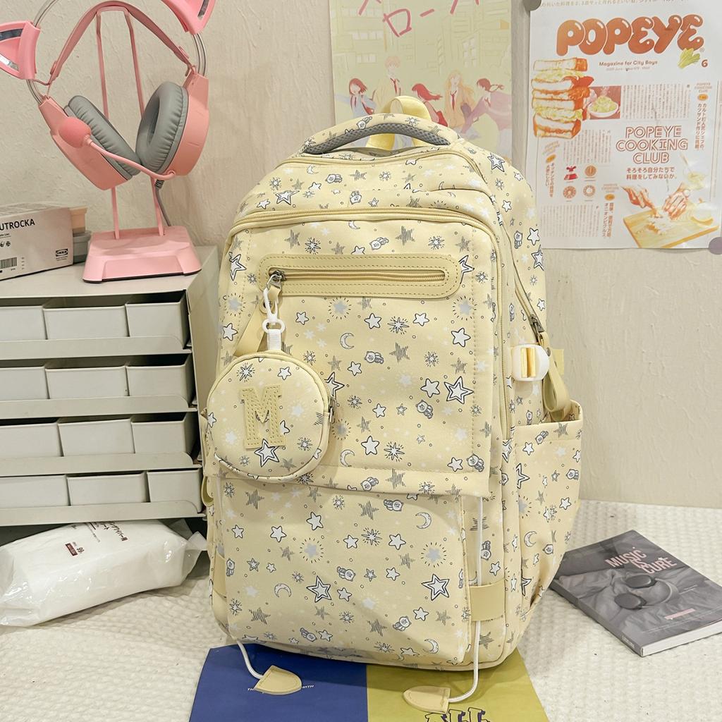 Школьная сумка женская новая японская ins высокая стоимость свежий и сладкий рюкзак со звездами для учеников средней школы легкий рюкзак