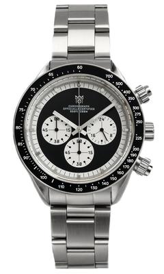 НОВАЯ модель Классический хронограф 200 м Водонепроницаемые часы Center Chrono Black Panda [HYAKUICHI 101] Мужские часы без даты
