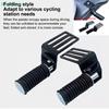 1Pair Motorcycle Foot Pegs Foldable Metal Anti-Slip Hanging Step-Comfortable Street Cruise Pedals