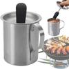 Rust-proof Grilling Basting Pot Stainless Steel Barbecue Oil Can Practical Sauce Basting Pot  Jam