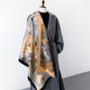 Fashion Autumn Winter Warm Cashmere Long Scarf Flower Pattern Tassel Women Thicken Wrap Shawl Lady Muffler Pashmina Luxury
