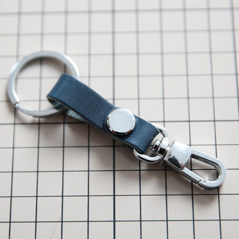 Дизайнерский кожаный держатель ключей, персонализированные кожаные брелоки для мужчин