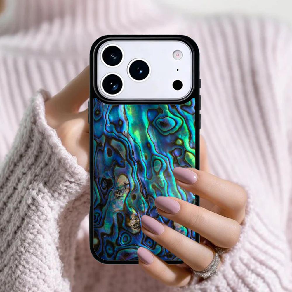Мягкий чехол для телефона из раковины Paua Abalone для Apple iPhone 17 Air 16E 15 14 Plus 13 12 11 Pro Max Mini Funda Cover