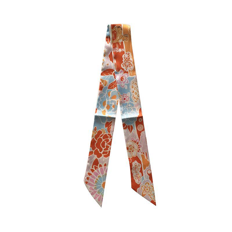 2024 Silk Twilly Scarf: Stylish Ribbon for Bag Handles & Hair